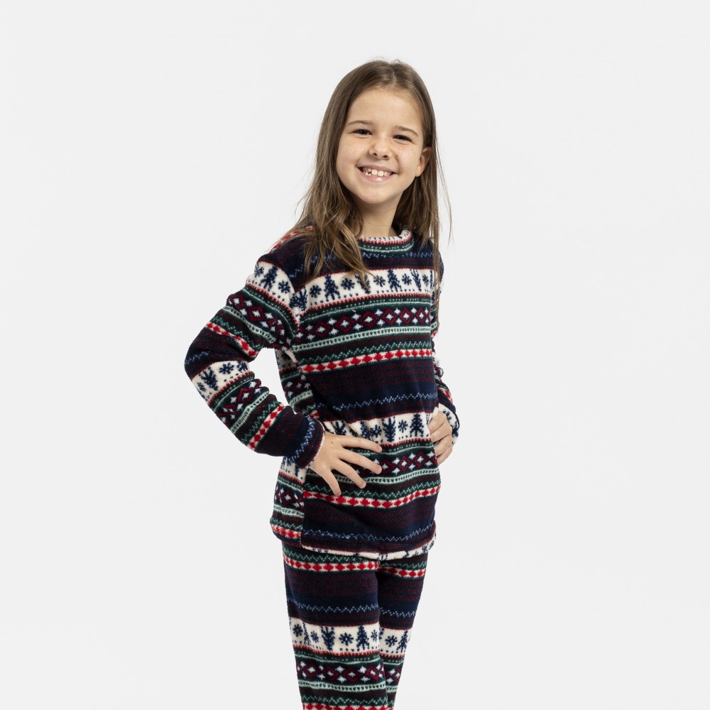 Pijama coral niño Cronos burdeos tallas infantiles 9-10 años