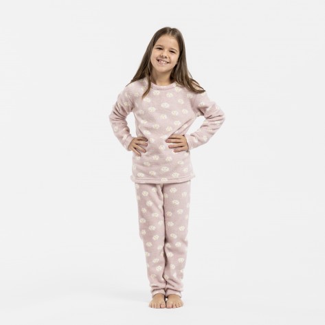 Pijama coral niña Lucero malva rosa comprar-pijama-infantil