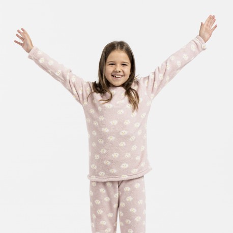 Pijama Lucero malva rosa infantiles 9-10 años