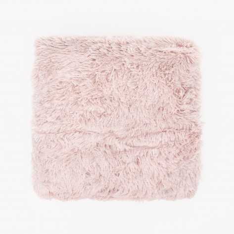Cojín cuadrante pelo sherpa rosa palo 45x45 cojines-cuadrados-lisos