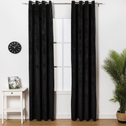 Cortina New terciopelo negro cortinas-visillos-y-estores
