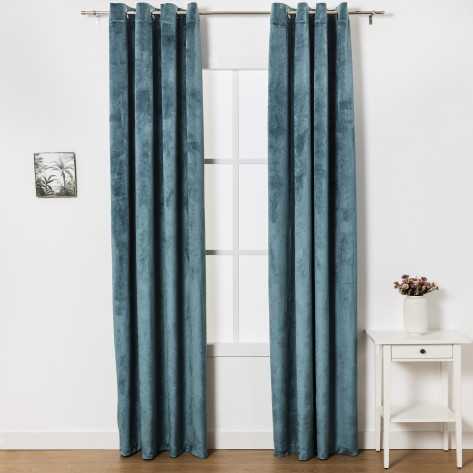 Cortina New terciopelo verde menta cortinas-visillos-y-estores