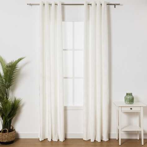 Cortina New terciopelo blanco cortinas-visillos-y-estores