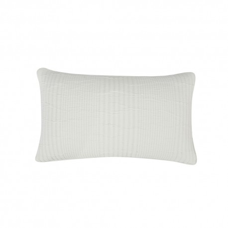 Cojín rectangular doble tela algodón jacquard 30x50 Raya Londres blanco - funda + relleno cojines-rectangulares-estampados