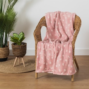 Manta coral Aneka rosa palo