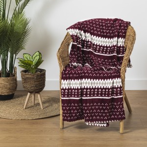 Manta coral Kendall burdeos