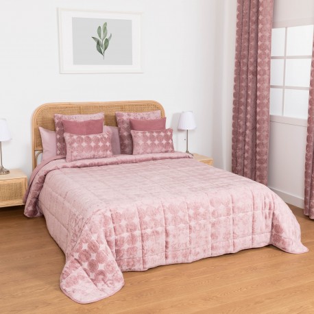 Colcha jacquard chenilla Felisa rosa - 120gr comprar-colchas-jacquard