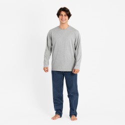 Pijama hombre franela Klaus perla comprar-pijamas-largos-hombre