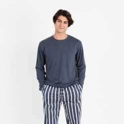 Pijama hombre franela Palermo azul Pijama hombre franela Palermo azul