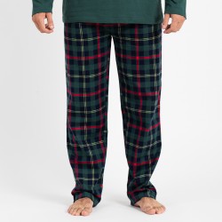 Pijama hombre franela Cuadro Ray verde comprar-pijamas-largos-hombre