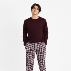 Pijama hombre franela Bernardo burdeos Pijama hombre franela Bernardo burdeos