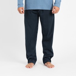 Pijama hombre franela Diamante indigo comprar-pijamas-largos-hombre