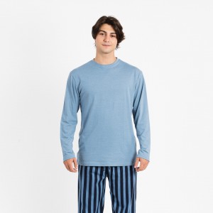 Pijama hombre algodón Luismi indigo