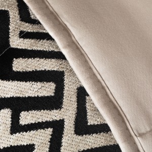 Colcha jacquard chenilla Arzai beige - negro - 120gr 2