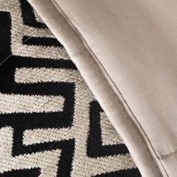 Colcha jacquard chenilla Arzai beige - negro - 120gr comprar-colchas-jacquard
