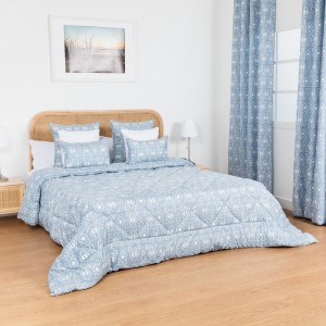 Edredón estampado Tiber indigo