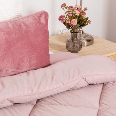 Edredón liso efecto desgastado