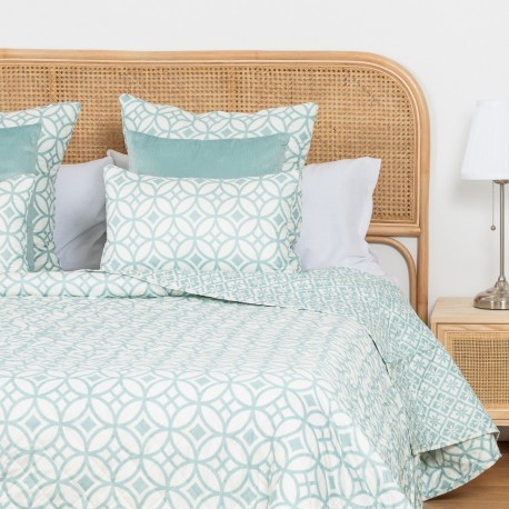 Térmico étnico Exagerar Colcha bouti Pompa verde tiffany Medidas colchas y edredones Cama 90cm