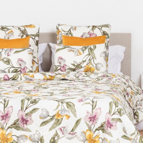 Dialecto brindis Percepción Colcha bouti Magnolio natural Medidas colchas y edredones Cama 105cm