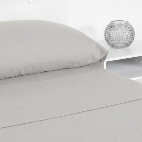 Juego de sábanas franela lisa Medidas sábanas Cama 135cm colores gris