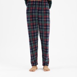 Pijama coral hombre Cuadro Danés verde comprar-pijamas-largos-hombre