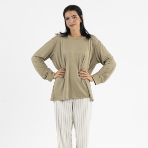 Pijama largo punto Arabia verde cacería