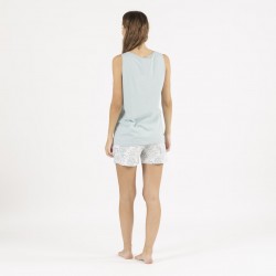 Pijama corto algodón Ninfa verde menta Pijama corto algodón Ninfa verde menta