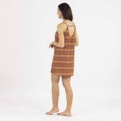 Vestido corto tirantes crepe Emily teja Vestido corto tirantes crepe Emily teja