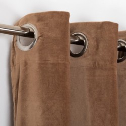 Cortina terciopelo algodón marrón cortinas-visillos-y-estores