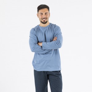 Pijama hombre algodón Diamante indigo