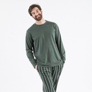 Pijama hombre algodón Angel verde