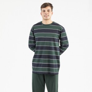 Pijama hombre algodón Lorenzo verde