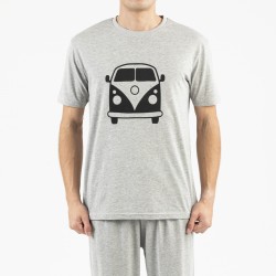 Pijama hombre manga corta Dan gris comprar-pijamas-largos-hombre