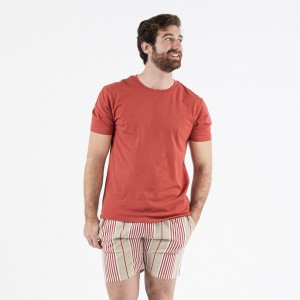Pijama hombre corto Fede teja