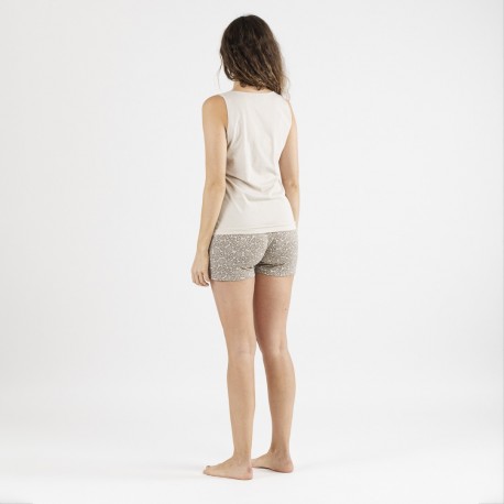 Pijama corto algodón Rimini beige