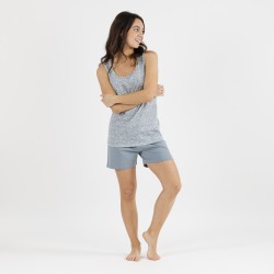 Pijama corto algodón Cloti indigo pijamas-cortos-mujer