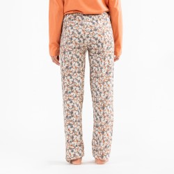 Pijama largo algodón Elda teja pijamas-largos-mujer