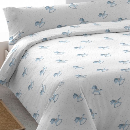 nórdica algodón Caballitos celeste Medidas nórdicos cama 90cm