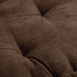 Cojín de silla terciopelo algodón negro 50x50 - funda + relleno Cojín de silla terciopelo algodón negro 50x50 - funda + relleno