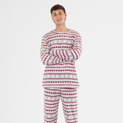 Pijama coral hombre Filipo rojo comprar-pijamas-largos-hombre