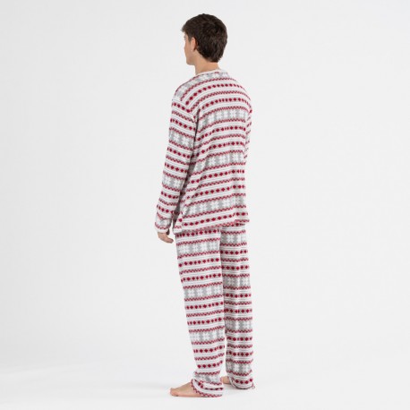 Pijama coral hombre Filipo rojo