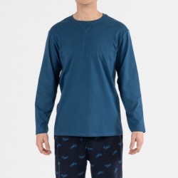 Pijama hombre franela indigo Taglia para pijamas, albornoces y ropa M
