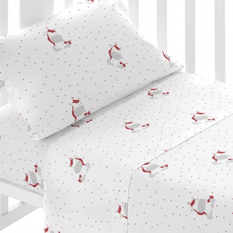 de sábanas algodón Unicornios rojo Medidas sábanas Minicuna ( 50x80cm)