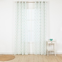 Cortina Pompom verde tiffany cortinas-visillos-y-estores