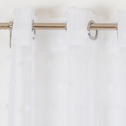 Cortina Pompom blanco cortinas-visillos-y-estores