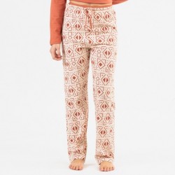 Pijama largo algodón Tiber teja pijamas-mujer