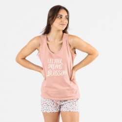 Pijama corto algodón Vita rosa pijamas-cortos-mujer