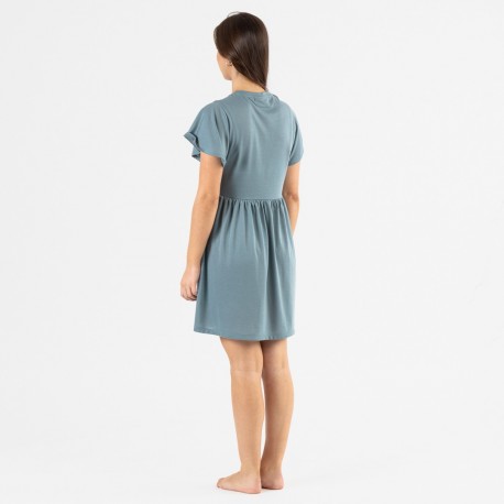 Camisón manga corta verde azulado