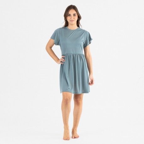 Camisón manga corta verde azulado