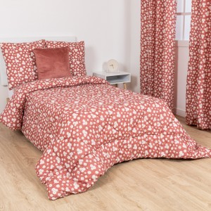 Edredón estampado Liva marsala